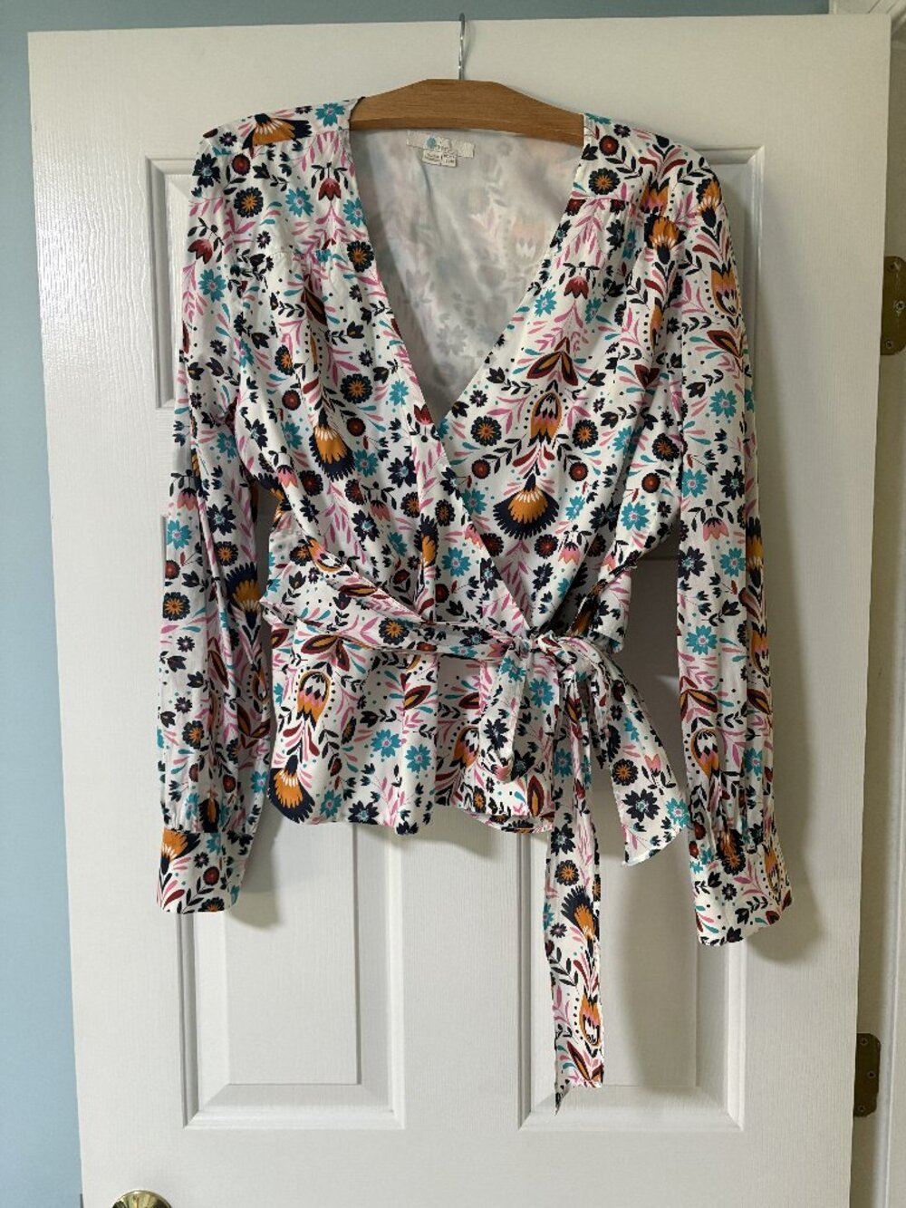 Boden wrap blouse, size 14 US